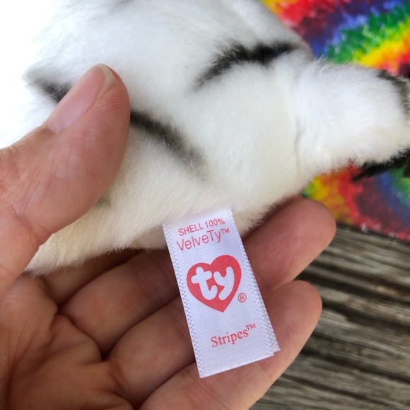 Ty Beanie Babies Baby Stripes the Zebra stuffed animal Toy Plushie cute plush - Picture 7 of 13